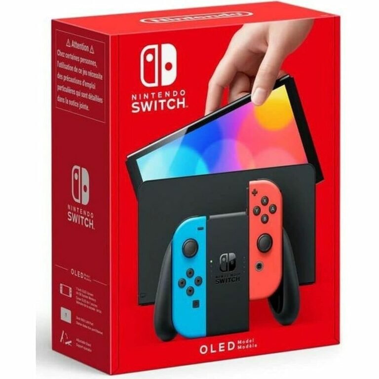 🎮 Nintendo Switch OLED Model Review – The Ultimate Portable Console Experience Image of the improved wide kickstand on the Nintendo Switch OLED Model Review article, demonstrating better tabletop gaming.
