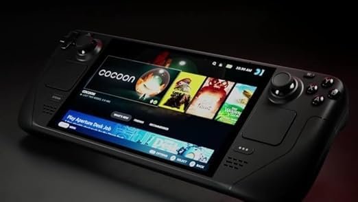 🔥 Valve Steam Deck Review – The Future of Portable PC Gaming Valve Steam Deck handheld gaming console with game running on screen
